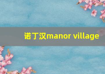 诺丁汉manor village